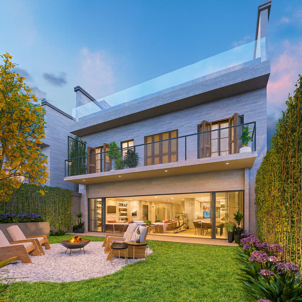 Casa Jardim Teviot - Área social com estar integrado
