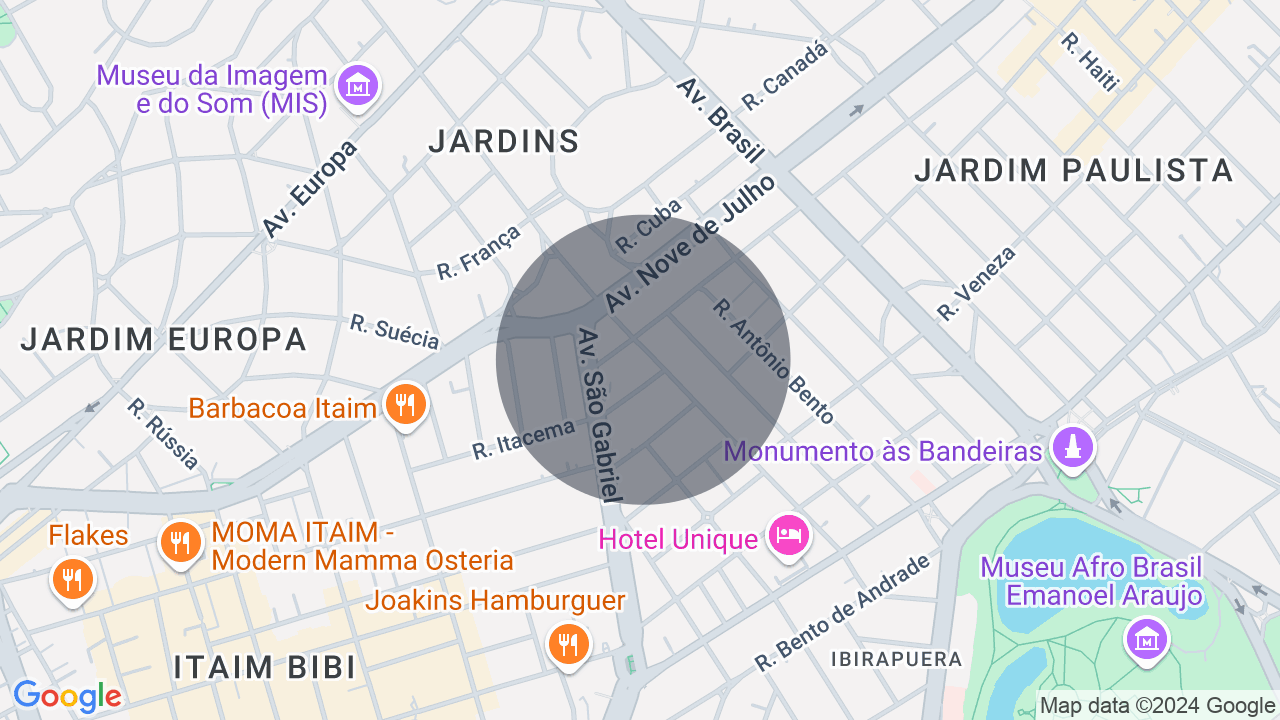 Mapa da localização — Jardim América, São Paulo