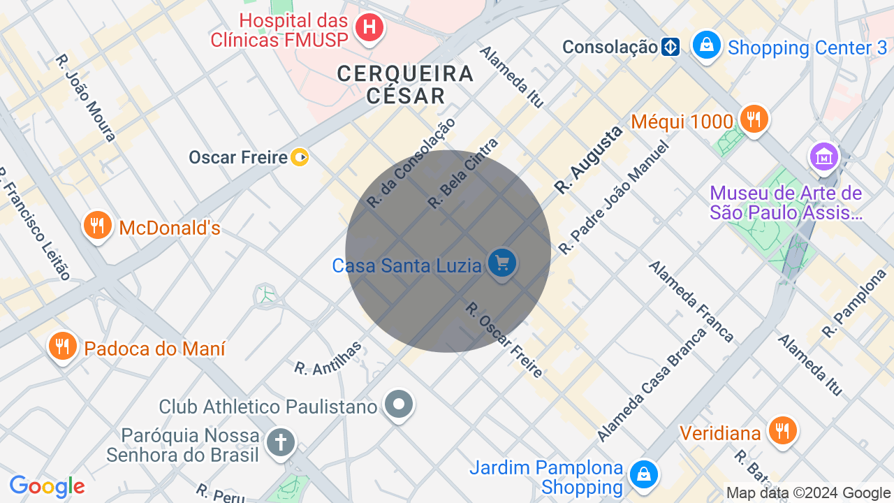 Mapa da localização — Cerqueira César, São Paulo