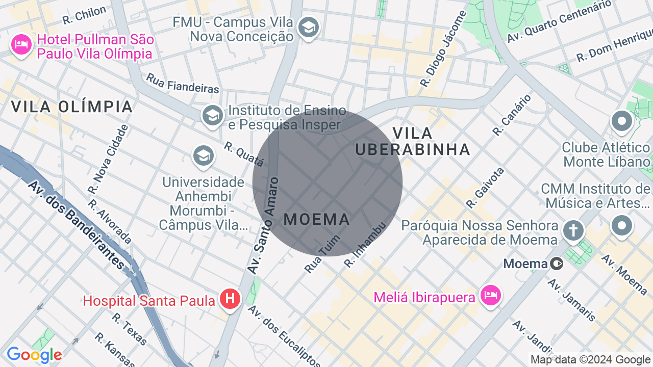 Mapa da localização — Moema, São Paulo