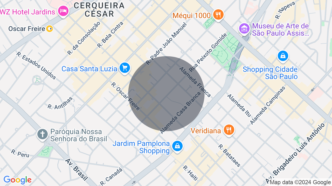 Mapa da localização — Jardim Paulista, São Paulo