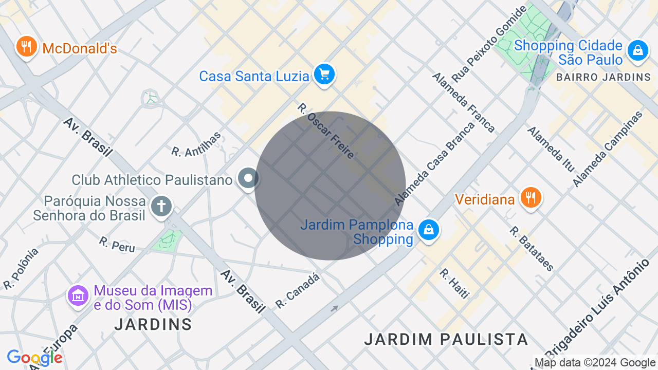 Mapa da localização — Jardim América, São Paulo