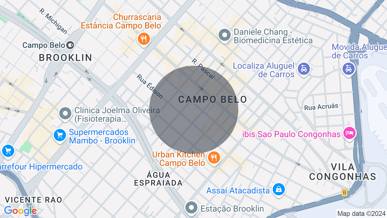 Mapa da localização — Campo Belo, São Paulo