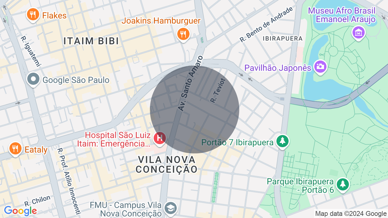 Mapa da localização — Vila Nova Conceição, São Paulo