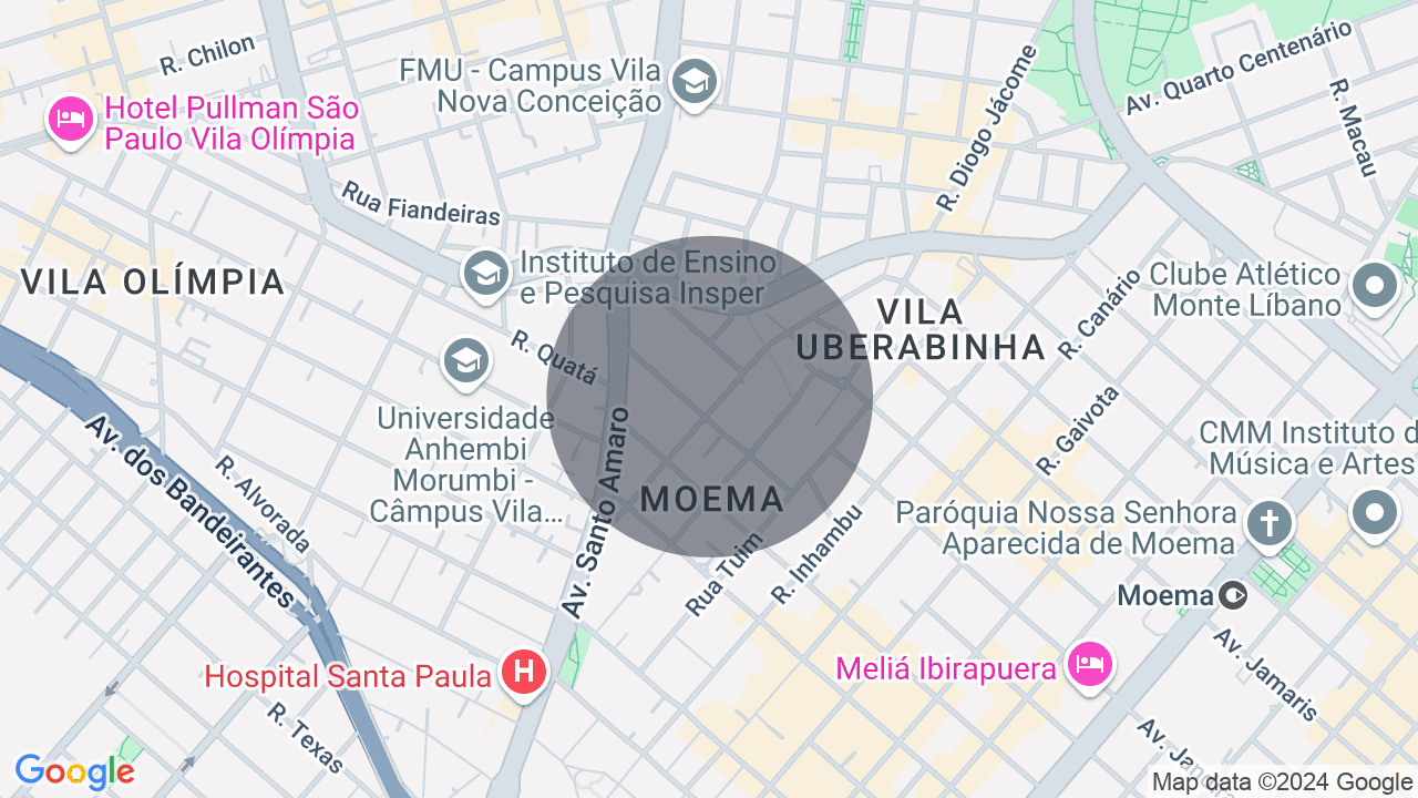 Mapa da localização — Moema, São Paulo