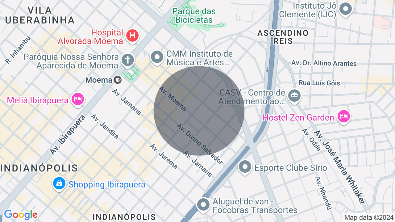 Mapa da localização — Moema, São Paulo