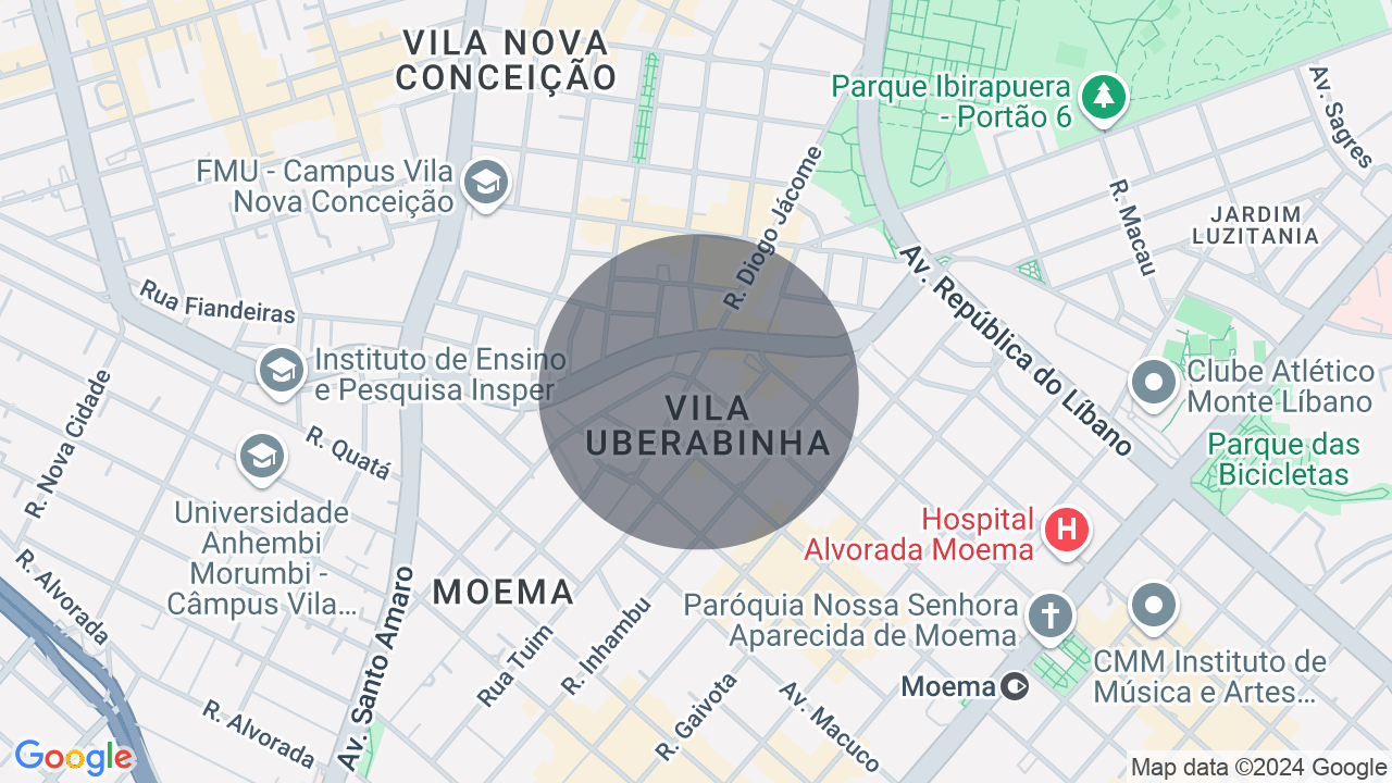 Mapa da localização — Vila Nova Conceição, São Paulo