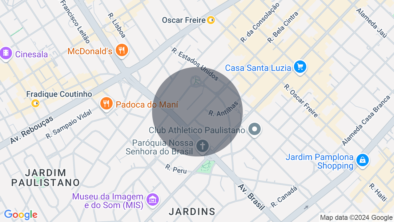 Mapa da localização — Jardim América, São Paulo