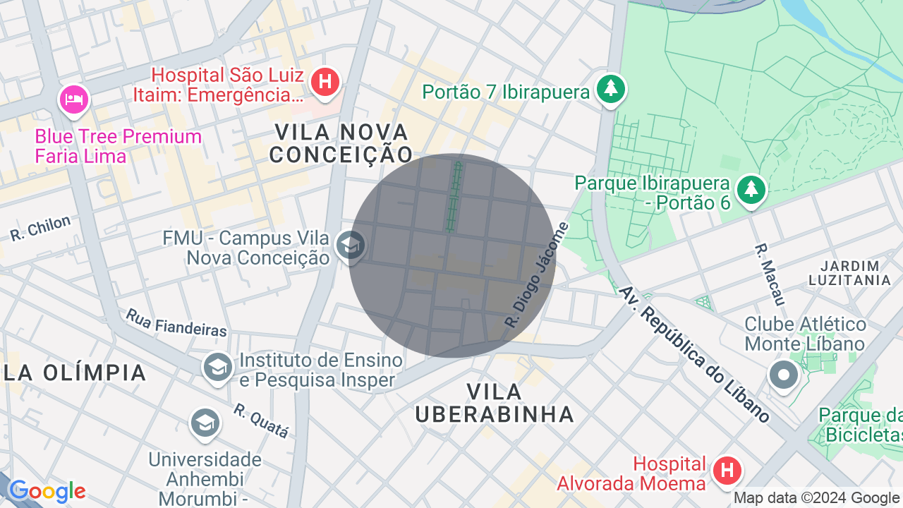 Mapa da localização — Vila Nova Conceição, São Paulo