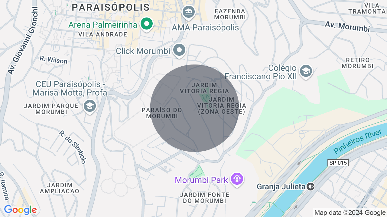 Mapa da localização — Jardim Vitória Régia, São Paulo