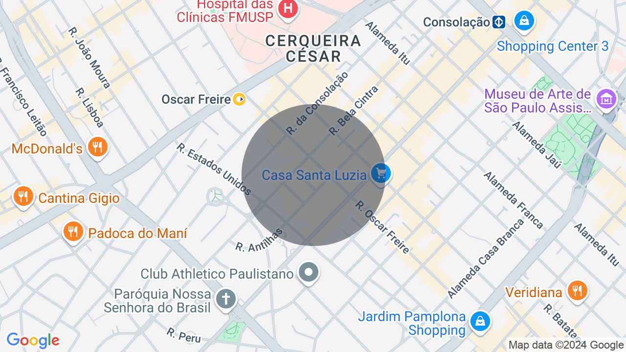 Mapa da localização — Cerqueira César, São Paulo