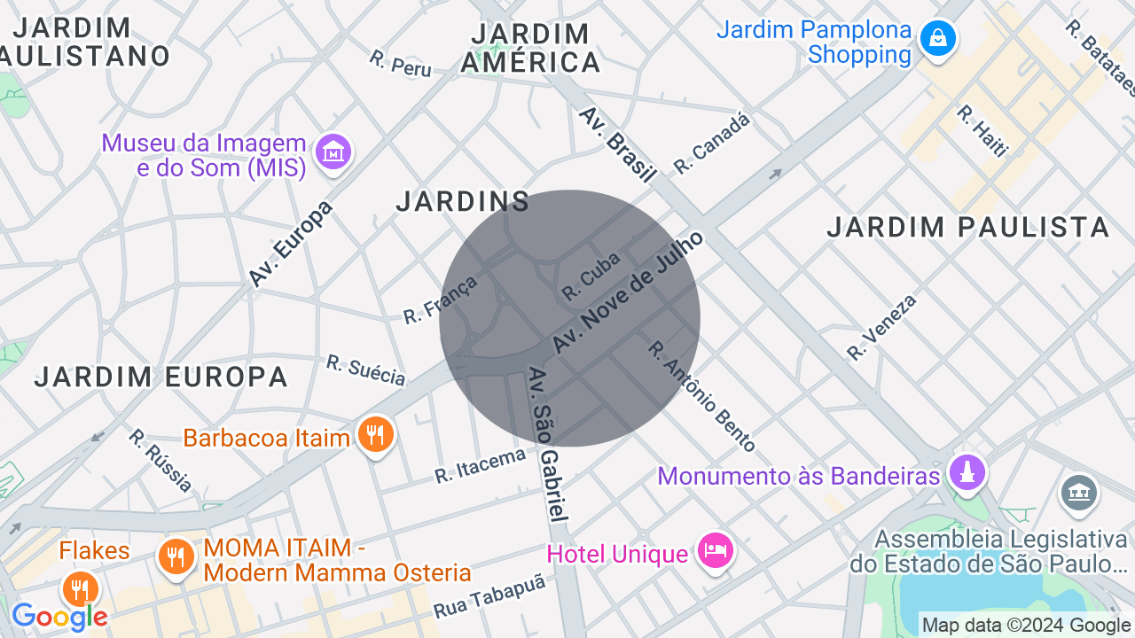 Mapa da localização — Jardim Paulista, São Paulo