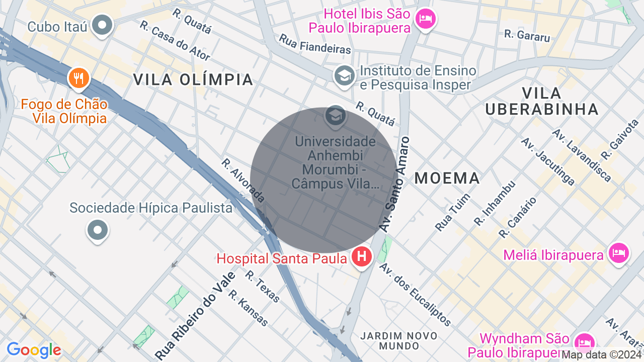Mapa da localização — Vila Olímpia, São Paulo