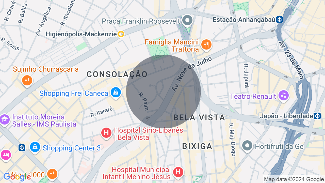 Mapa da localização — Bela Vista, São Paulo