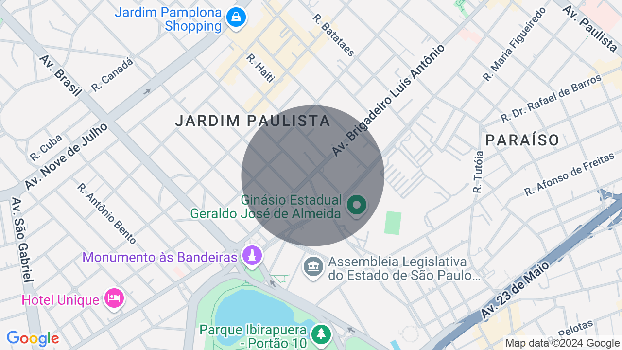 Mapa da localização — Jardim América, São Paulo