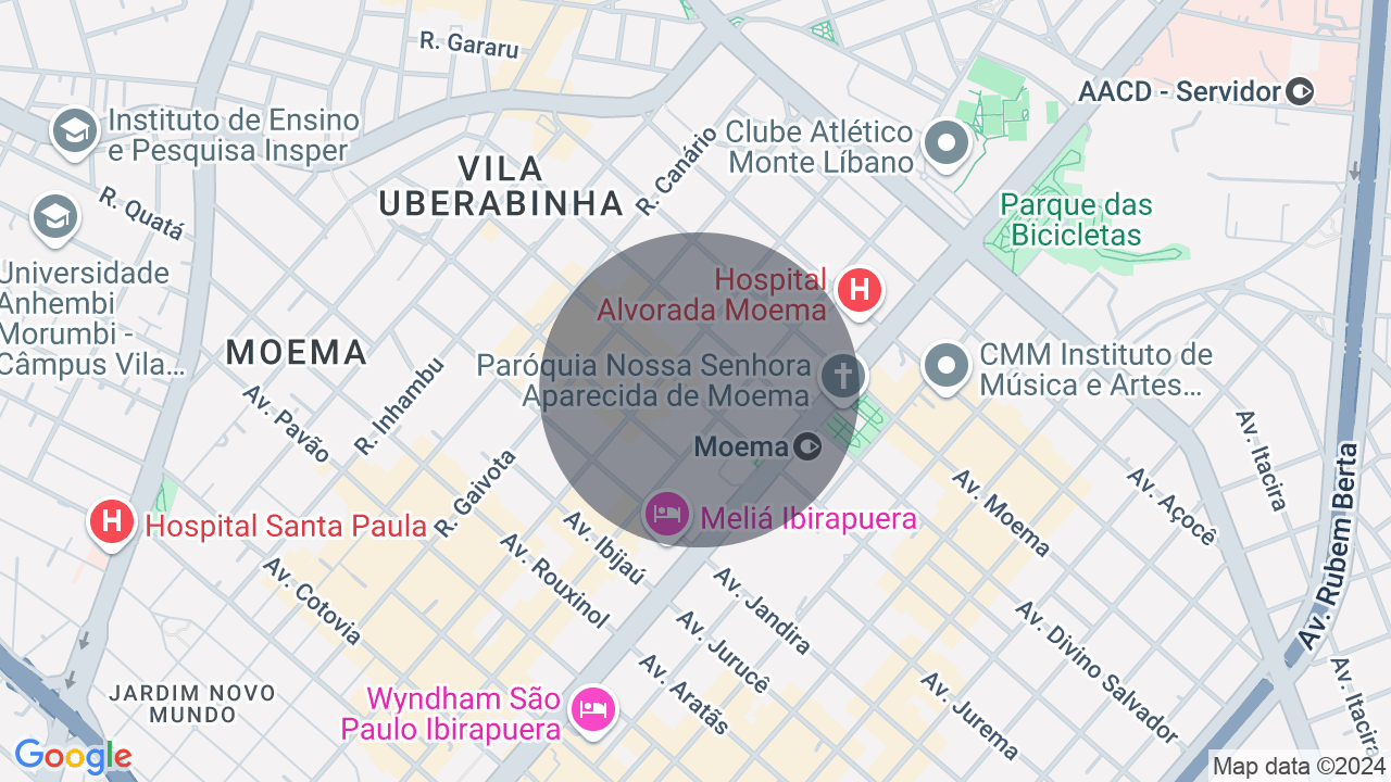 Mapa da localização — Moema, São Paulo