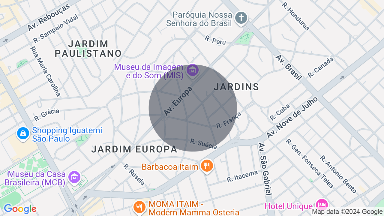 Mapa da localização — Jardim Europa, São Paulo