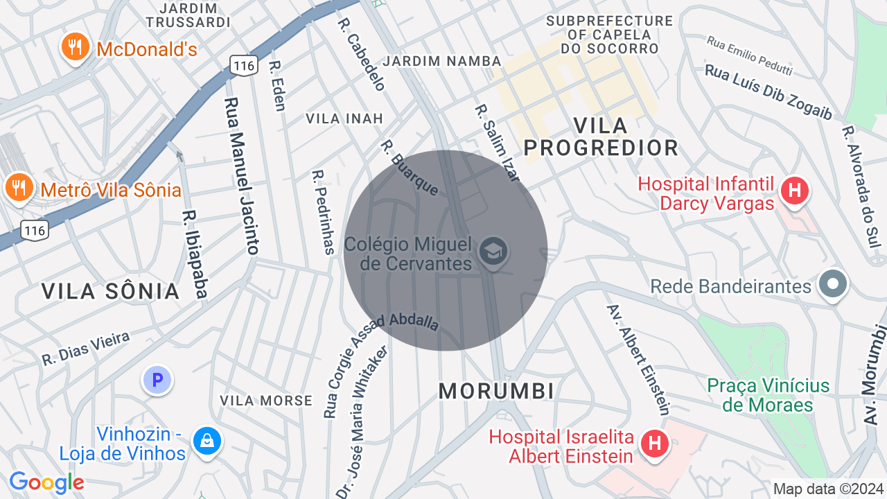 Mapa da localização — Vila Inah, São Paulo