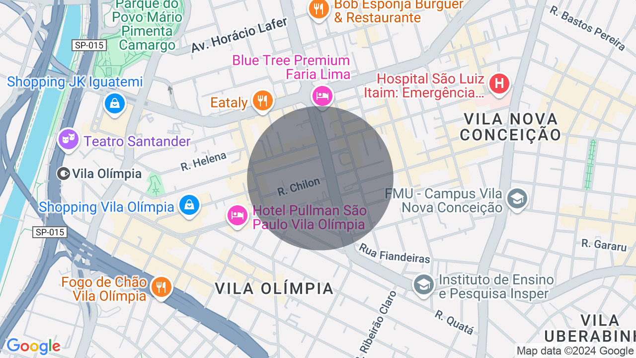 Mapa da localização — Vila Olímpia, São Paulo