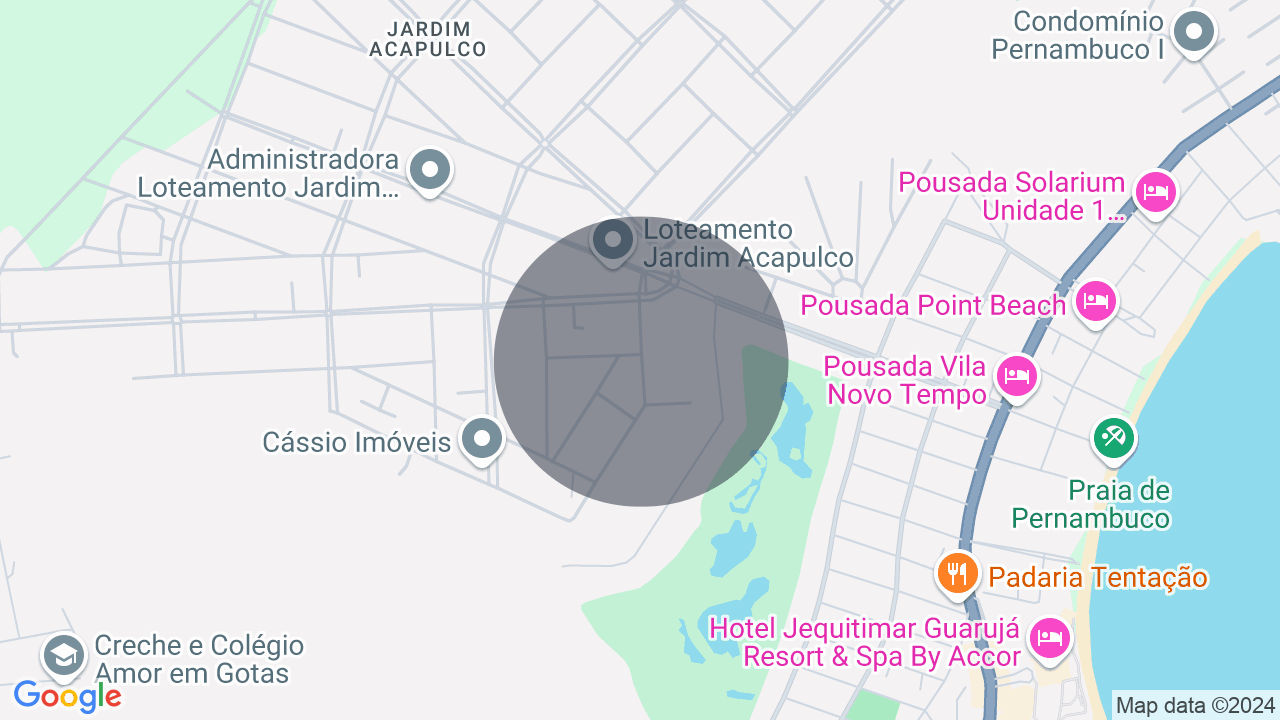 Mapa da localização — Acapulco, Guarujá