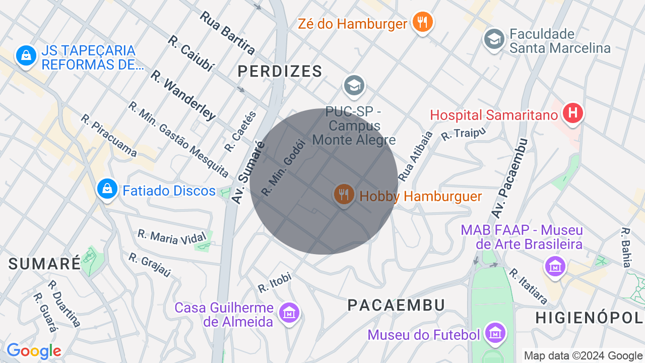 Mapa da localização — Perdizes, São Paulo