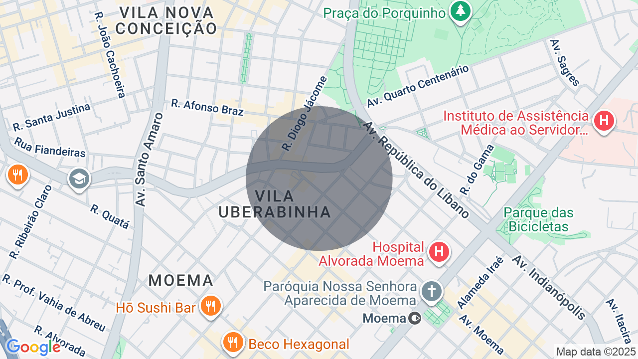 Mapa da localização — Moema, São Paulo