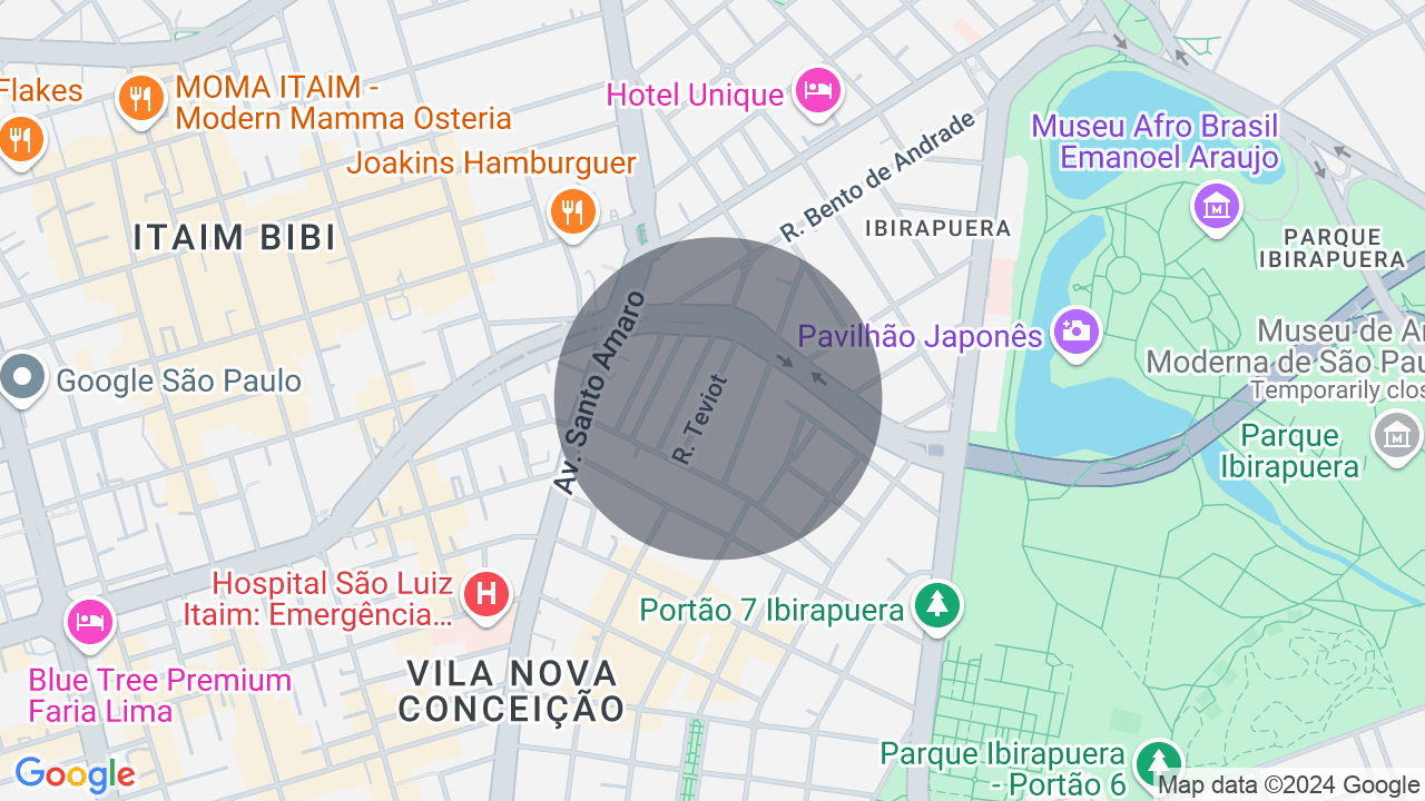Mapa da localização — Vila Nova Conceição, São Paulo