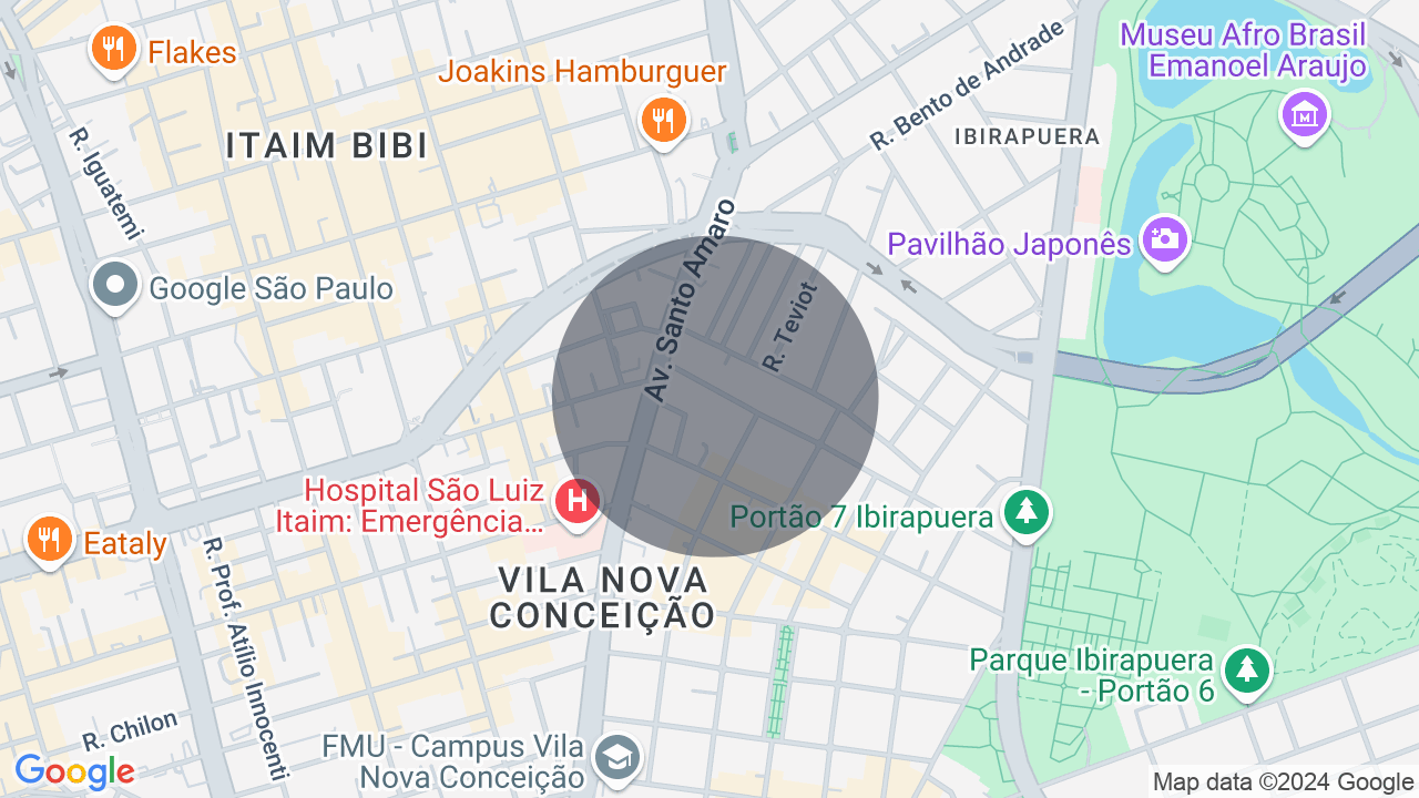 Mapa da localização — Vila Nova Conceição, São Paulo