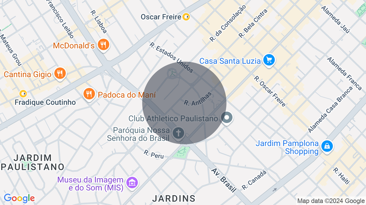 Mapa da localização — Jardim América, São Paulo