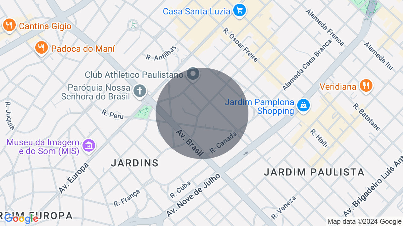 Mapa da localização — Jardim América, São Paulo