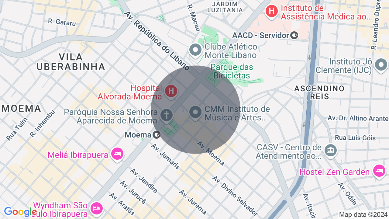 Mapa da localização — Moema, São Paulo