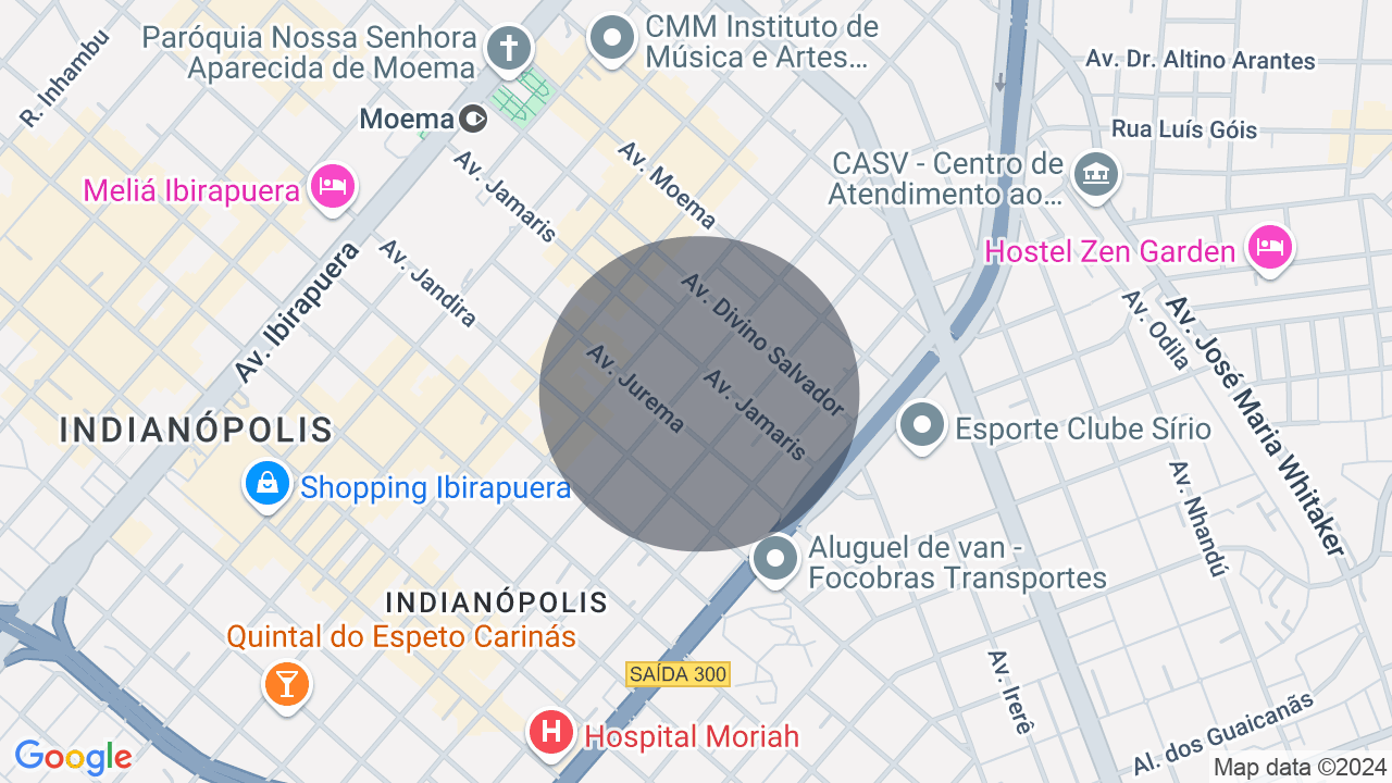 Mapa da localização — Moema, São Paulo