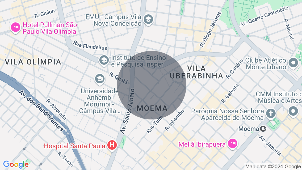 Mapa da localização — Moema, São Paulo