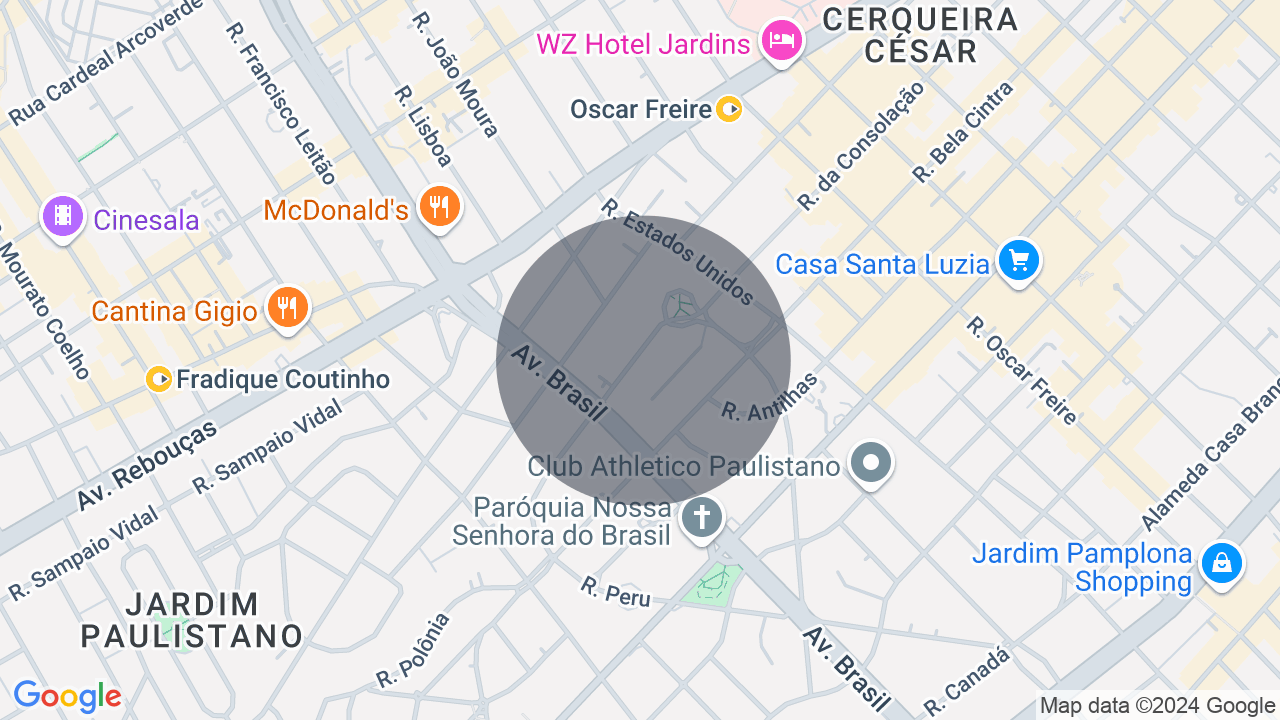 Mapa da localização — Jardim Paulista, São Paulo