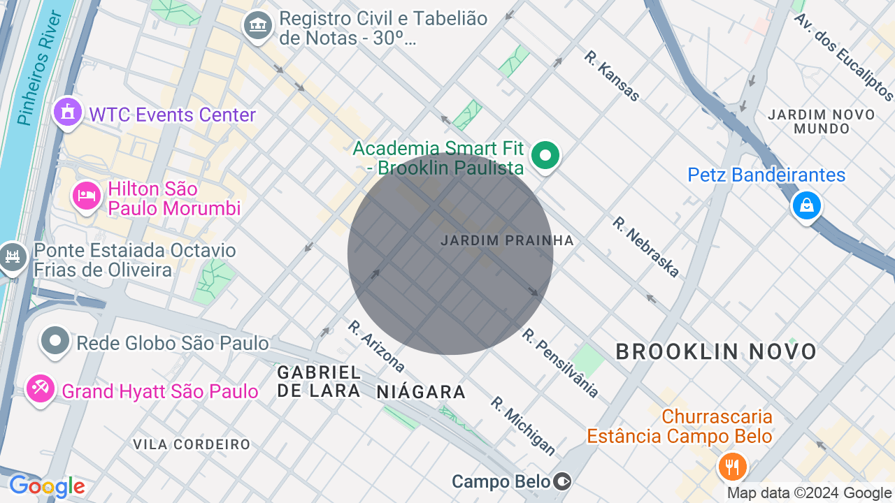Mapa da localização — Brooklin, São Paulo