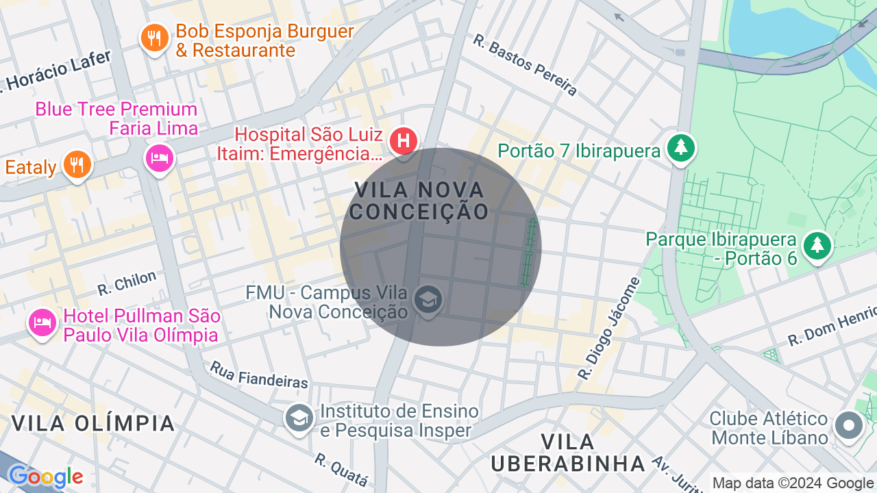 Mapa da localização — Vila Nova Conceição, São Paulo