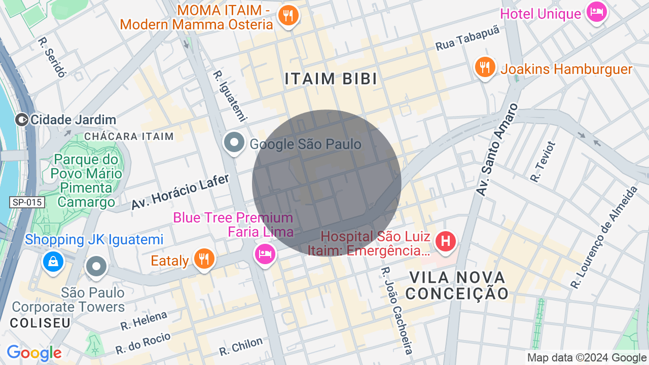 Mapa da localização — Itaim Bibi, São Paulo