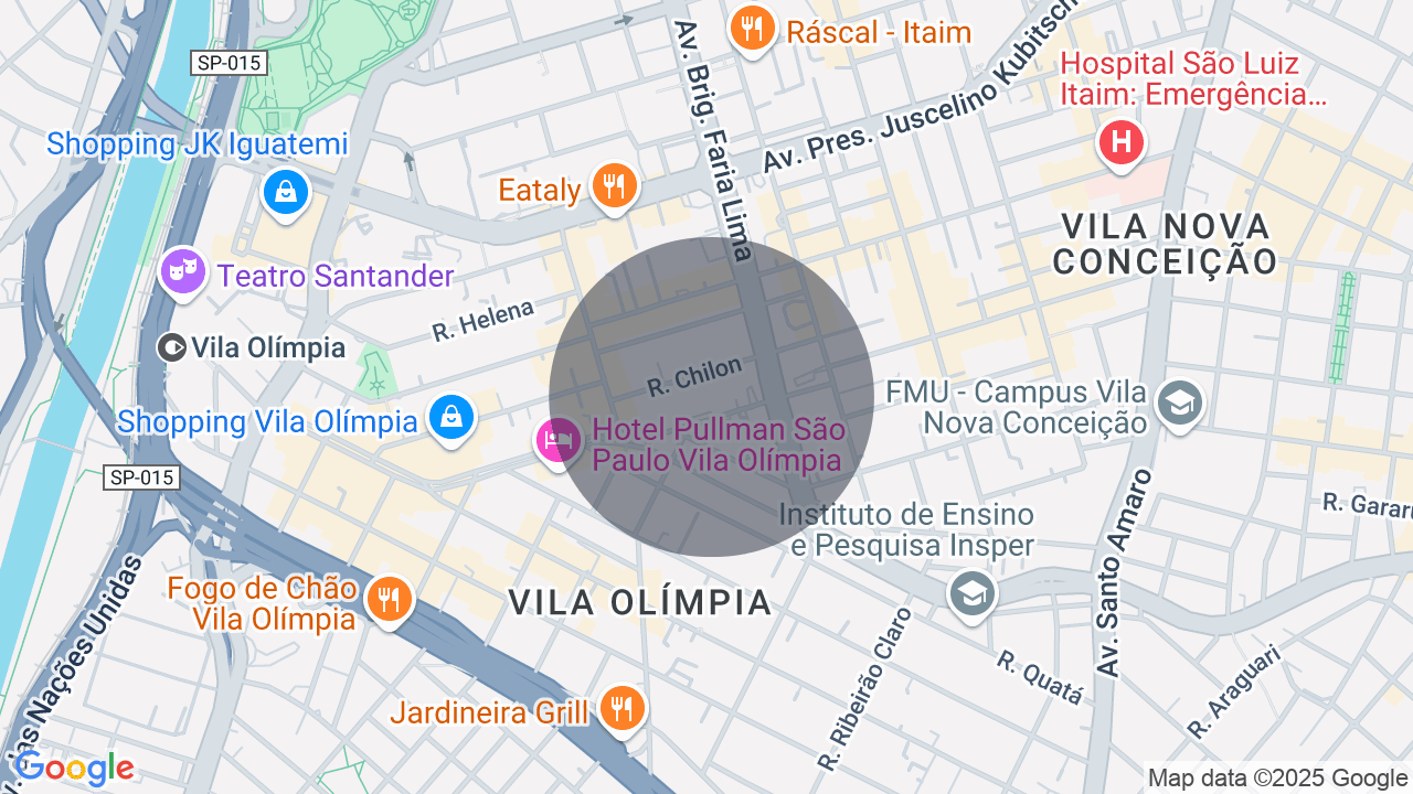 Mapa da localização — Vila Olímpia, São Paulo