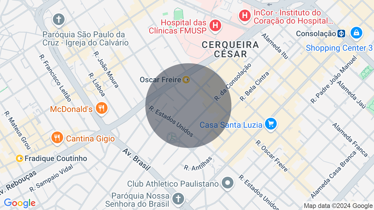 Mapa da localização — Cerqueira César, São Paulo