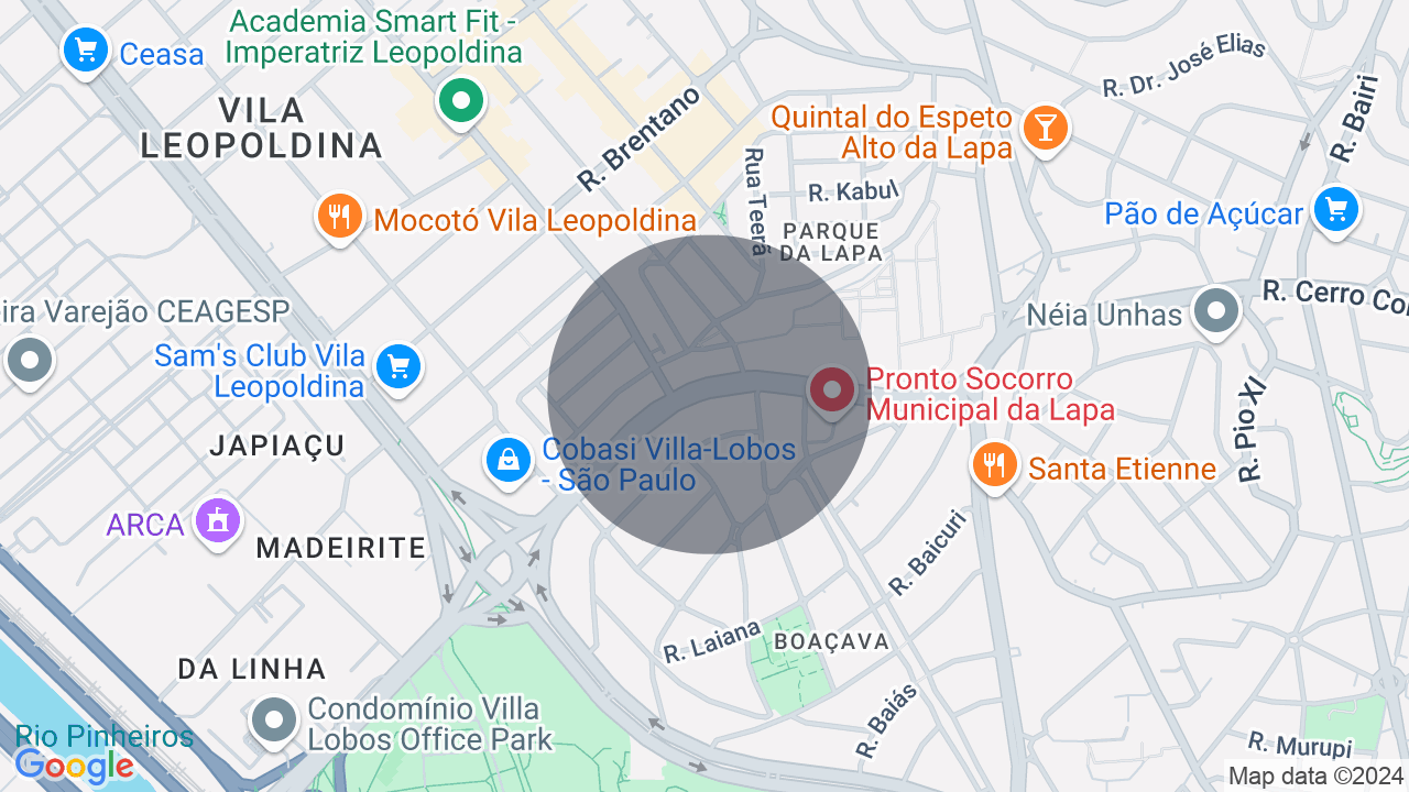 Mapa da localização — Vila Leopoldina, São Paulo