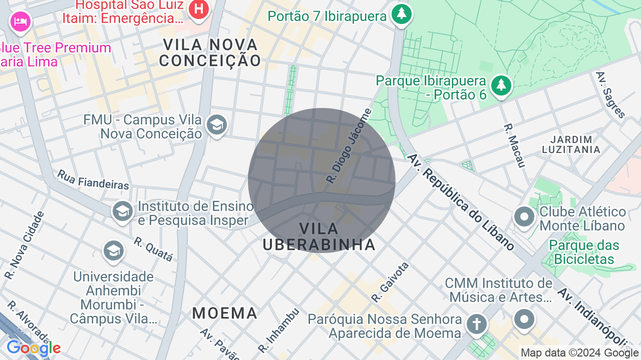 Mapa da localização — Vila Nova Conceição, São Paulo