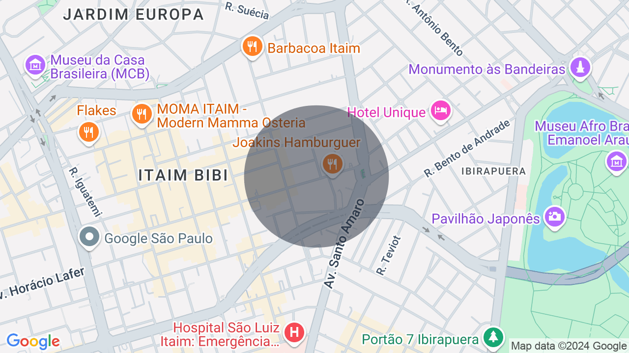 Mapa da localização — Itaim Bibi, São Paulo