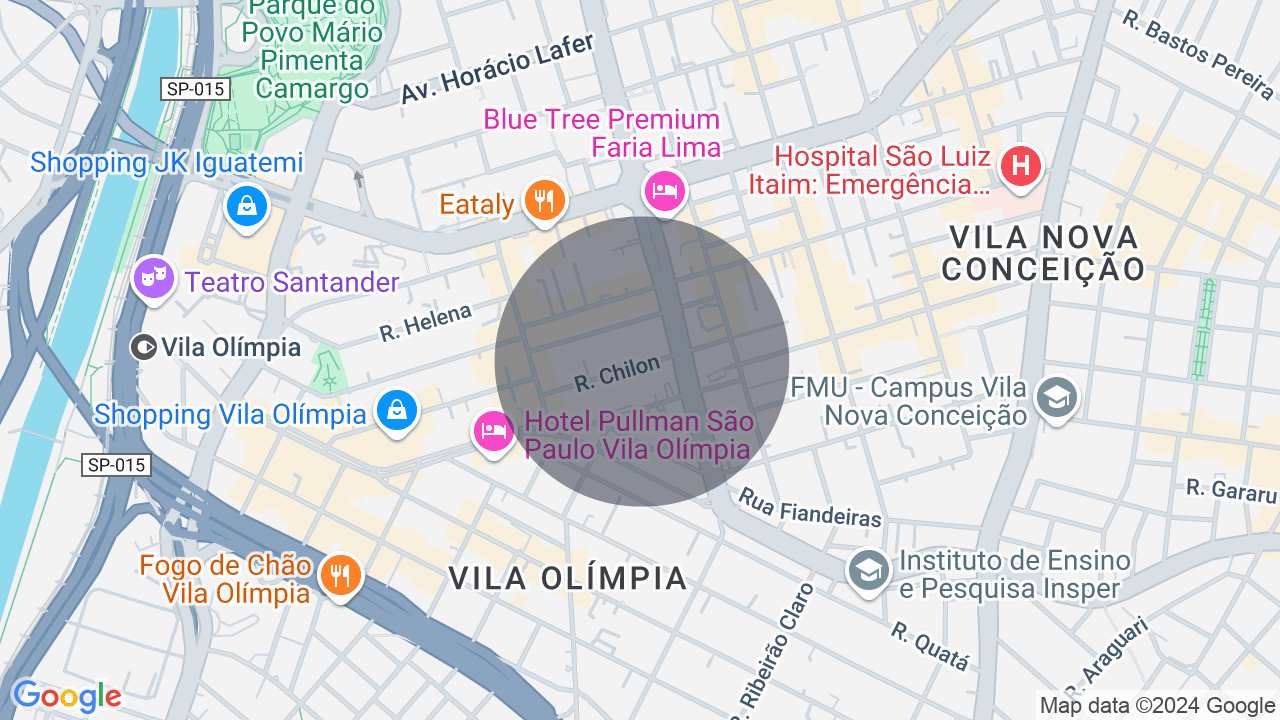 Mapa da localização — Vila Olímpia, São Paulo