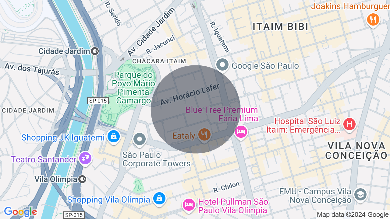 Mapa da localização — Itaim Bibi, São Paulo