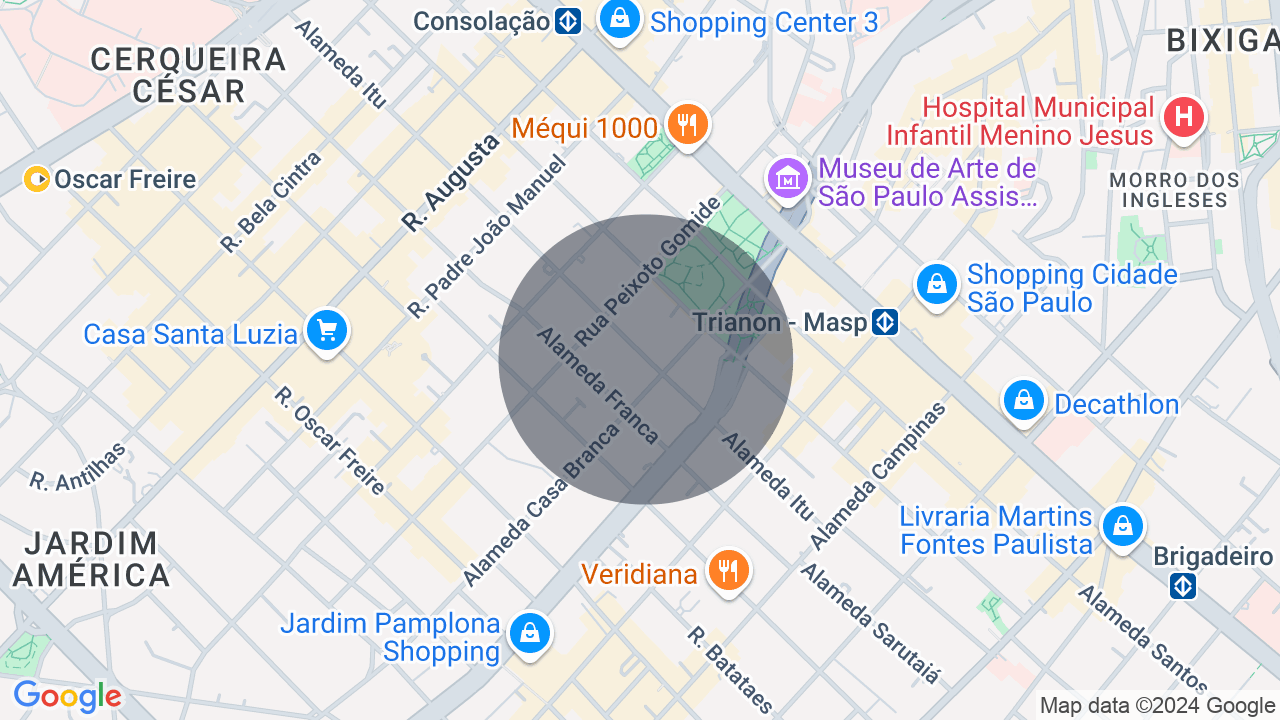 Mapa da localização — Jardim América, São Paulo