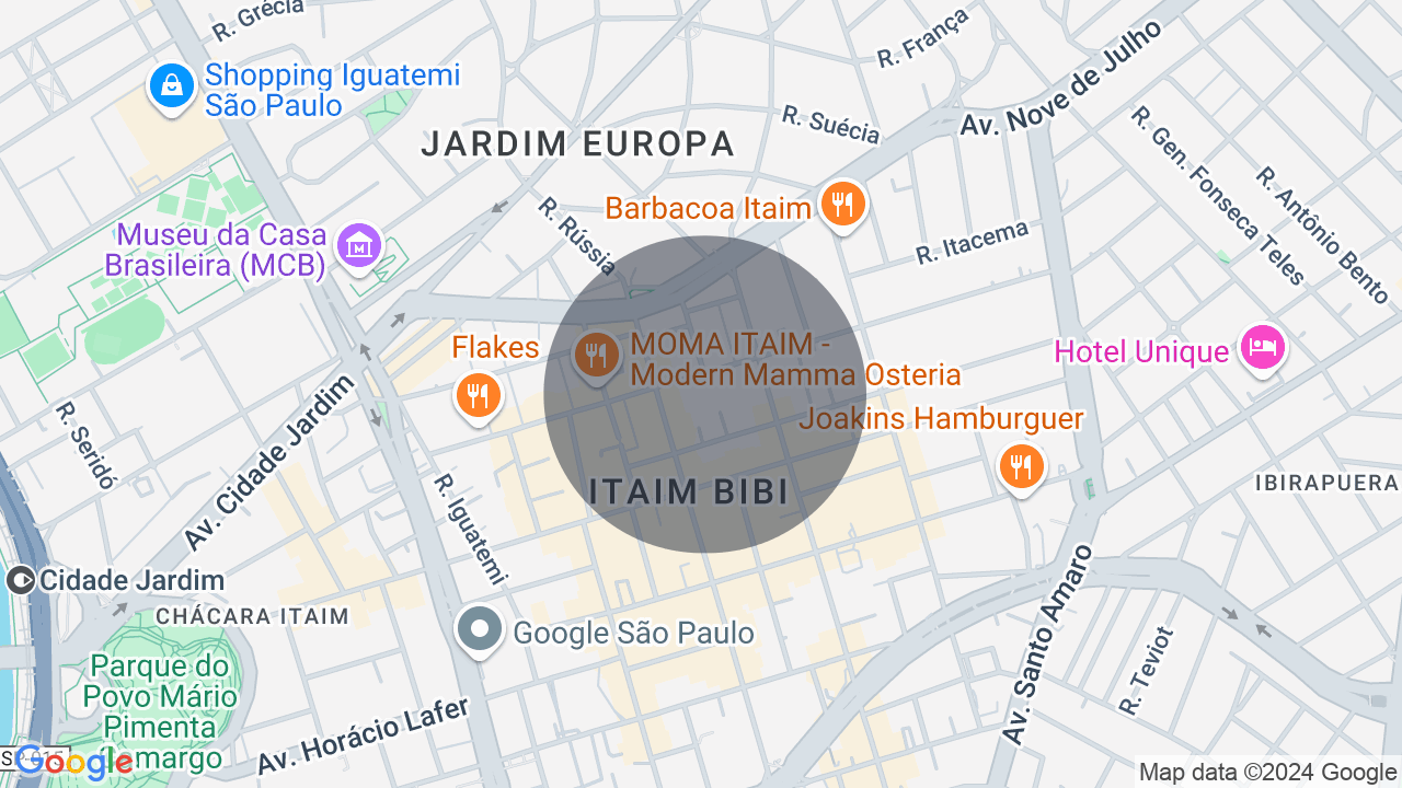 Mapa da localização — Itaim Bibi, São Paulo