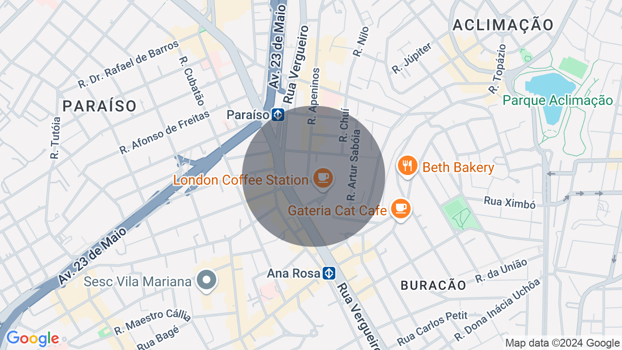 Mapa da localização — Paraíso, São Paulo