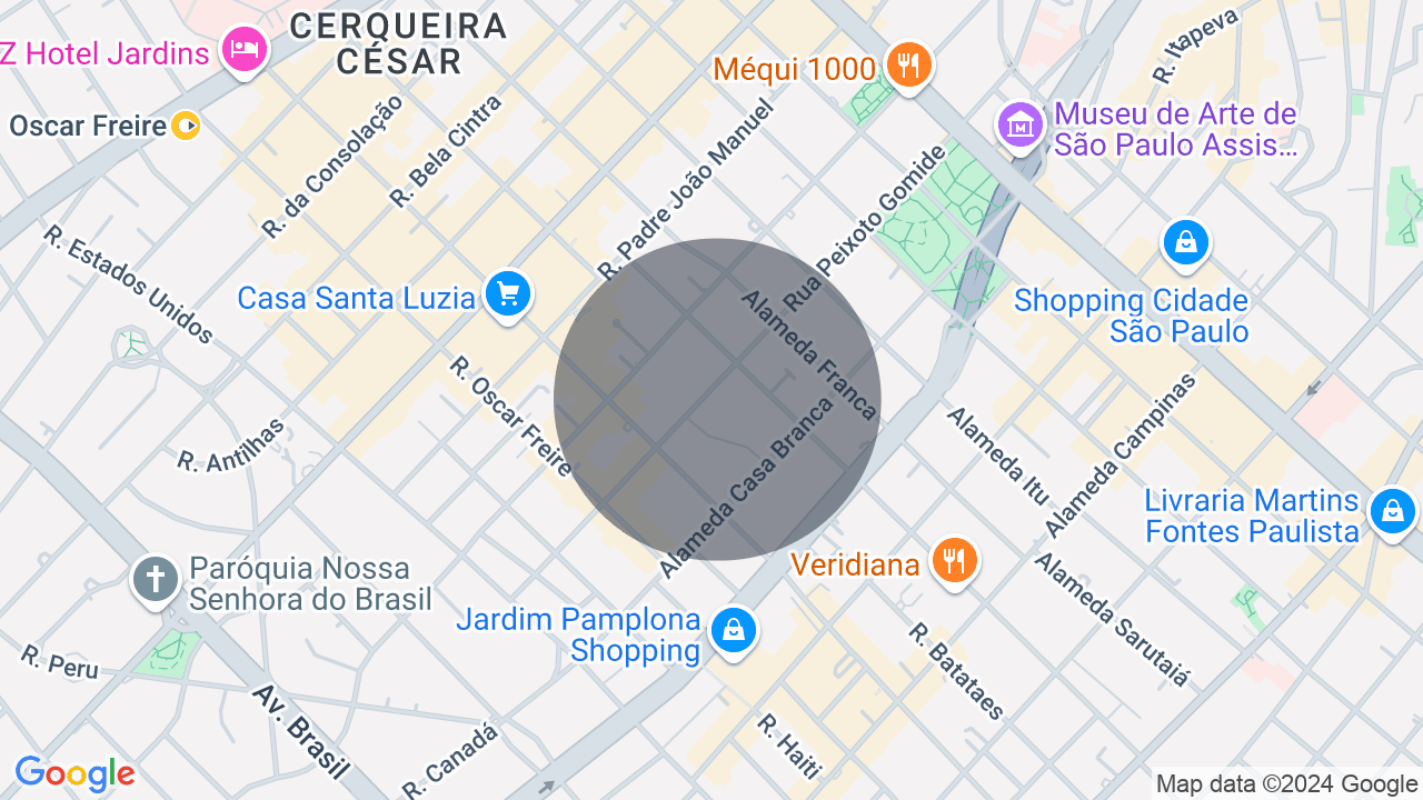 Mapa da localização — Jardim Paulista, São Paulo
