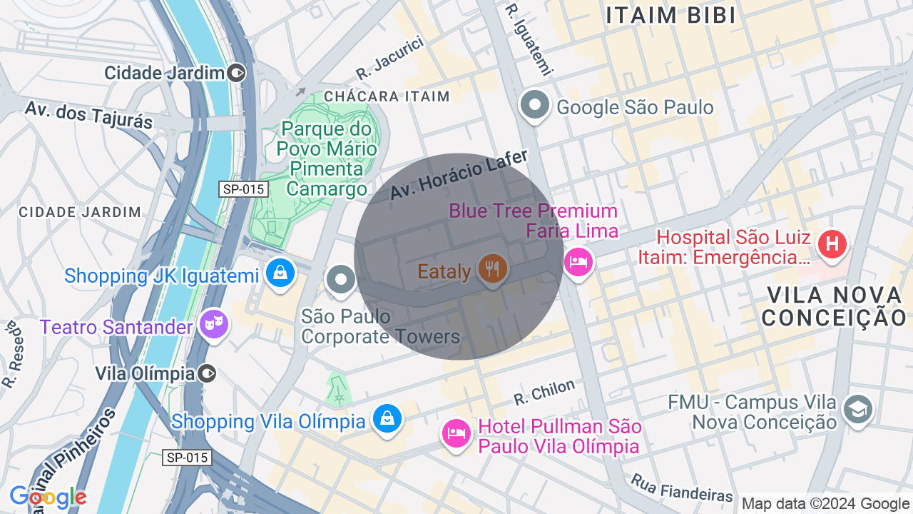 Mapa da localização — Itaim Bibi, São Paulo