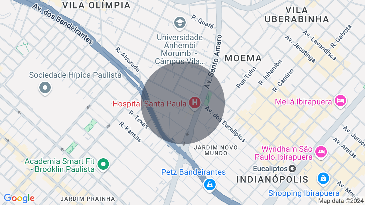 Mapa da localização — Vila Olímpia, São Paulo